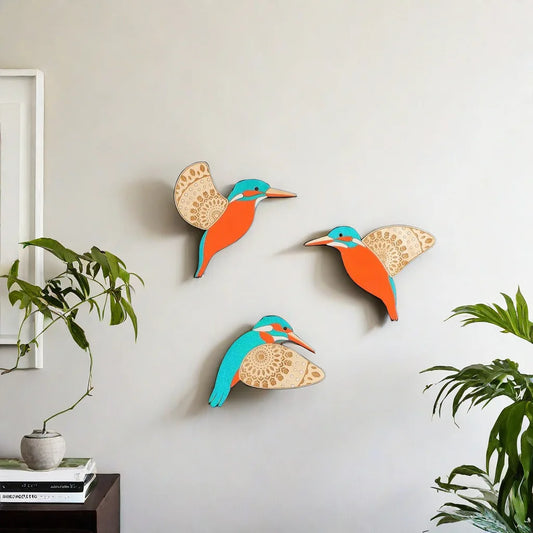 3Pcs Wooden Black Bird Wall Decor – Vintage Gothic Art for Indoor & Outdoor Home Decoration