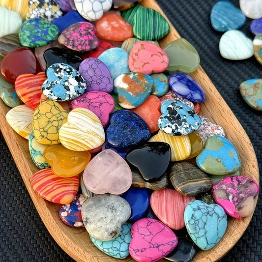 Heart-Shaped LOVE Natural Crystal Stones