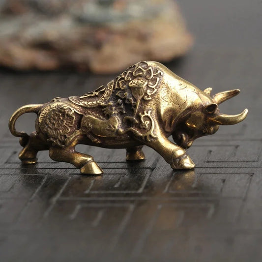 Brass Lucky Bullfighting Statue