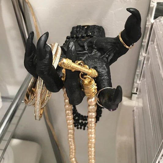 Gothic Witch's Hand Wall Hook – Resin Sculpture for Keys, Bags & Mystical Home Decor